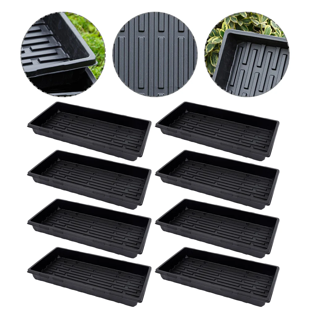 

10 Pcs Seedling Tray Plant Plants Nursery Without Holes Growing Sowing Gardening Flat Planter