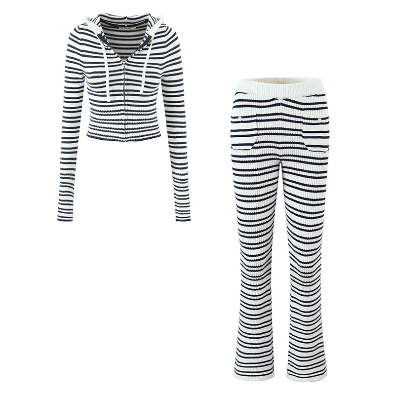 YENKYE ยุโรปและสไตล์อเมริกันลายถักเซ็กซี่สะโพกกางเกงผู้หญิงวินเทจสูงเอวพร้อมกระเป๋ากางเกงฤดูใบไม้ร่วง