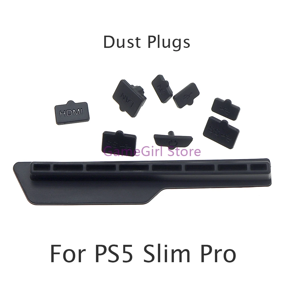 30sets 9 in 1 Dust Plug Prevent Protective Cover Silicone Anti-dust USB Ports Dustproof Kit For Playstation 5 PS5 Slim Pro