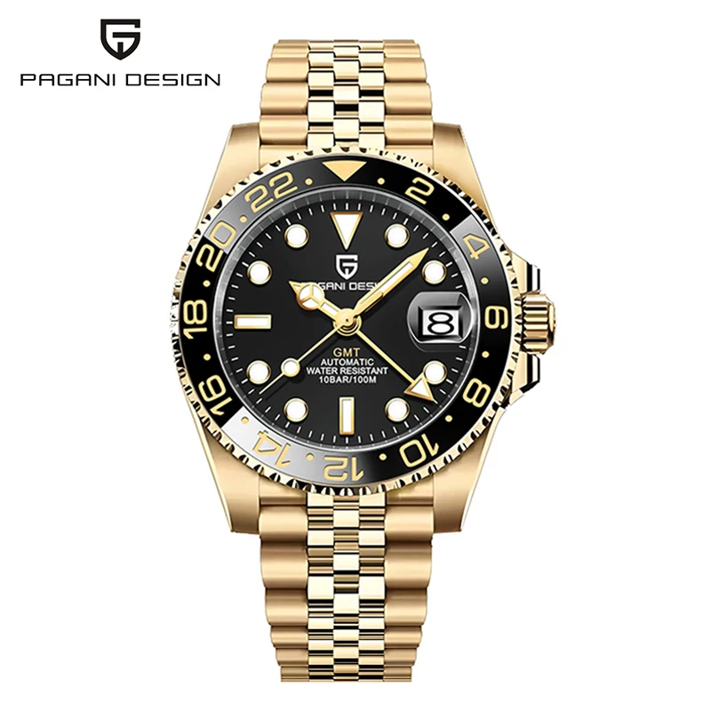 New 1662 PAGANI DESIGN GMT Automatic Watch 40mm Men's Wristwatch Top Brand 100M Waterproof Mechanical Wristwatches for Men Cloc image 3