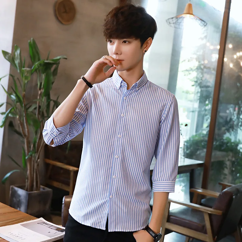 New Arrival Men's T-Shirt: Striped Slim Fit Short Sleeve & 3/4 Sleeve Tee Shirts for Summer 2023