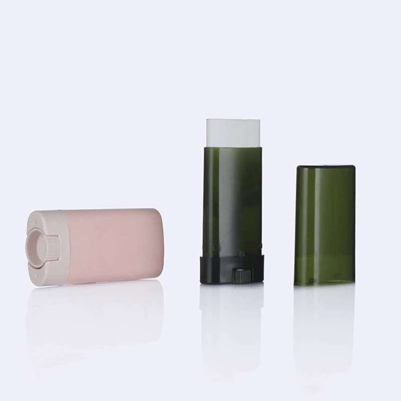 Tubes de baume à lèvres ovales anti-transpirant, avec couvercles, Tubes de baume à lèvres en plastique, conteneurs vides, Tubes de Chapstick de 15g, 1 pièce