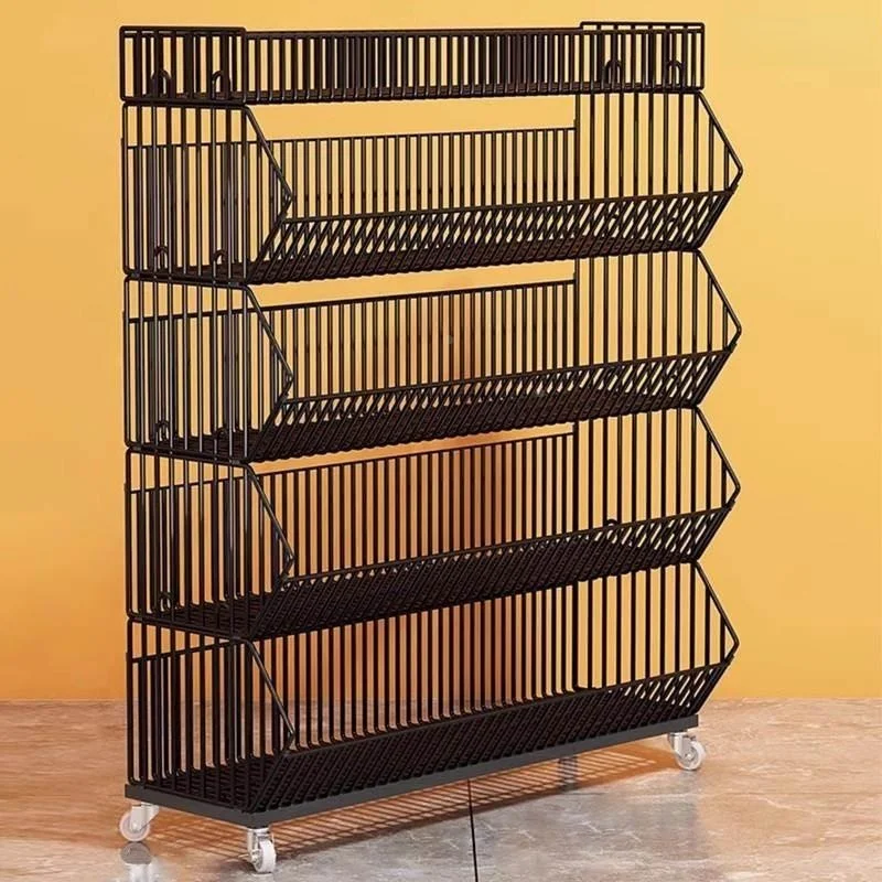 

Многоярусная напольная корзина для хранения овощей из нержавеющей стали для кухни и ванной комнаты, кухонные аксессуары