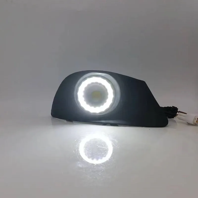 Toyota verso ez,2011, 2012, 2013, 2014用のLEDフォグランプアセンブリ,フロントバンパー,フォグランプの交換,エンジェルアイ,デイタイムアクセサリー