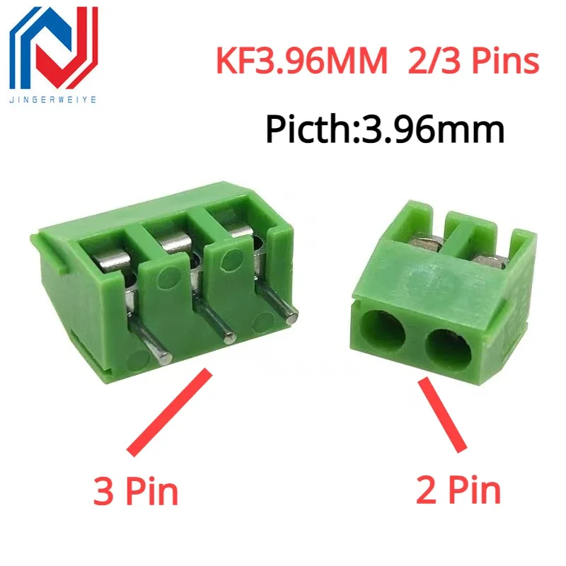 

10Pcs KF396-3.96mm-2/3Pin Spliceable PCB Screw Terminal Blocks Wire Connector Pitch 3.96mm Pluggable Plug-in PCB Terminals