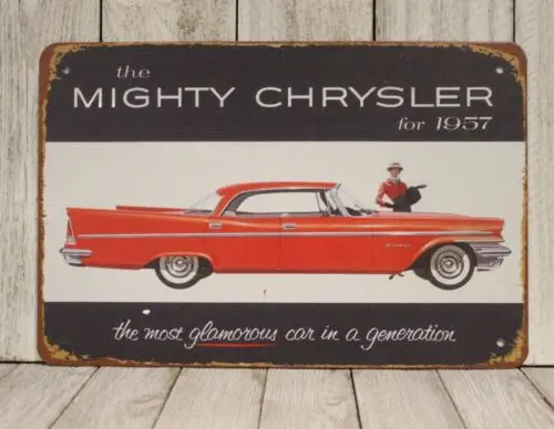 m1,Mighty Tin Metal Sign Vintage Style Car Auto Show Garage Mechanic XZ-Aluminum