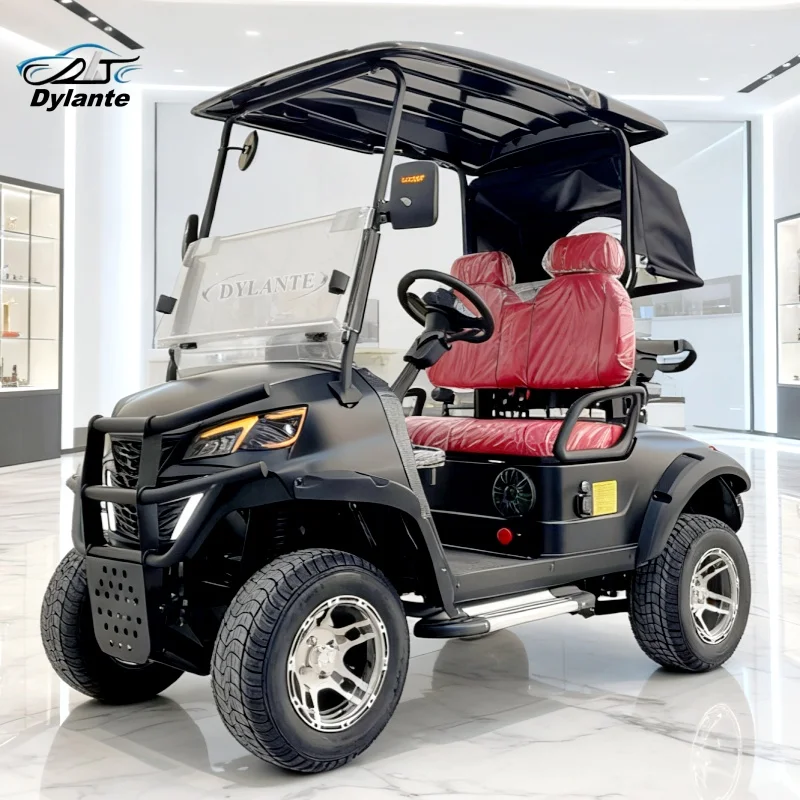 

High-Quality Road-Legal 2 4-Seat Solar-Powered Electric Golf Cart/Club Touring Vehicle Equipped With 12-Inch And 14-Inch Wheels