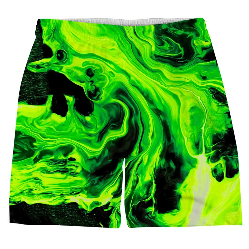 Men\'s Swimwear Shorts Oil Painting Harajuku 3d Surfing Board Shorts Casual Beach Mens Trunks Masculina Swimsuit Sports Pants 4XL