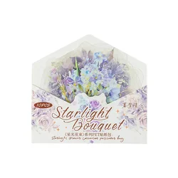 10Pcs Account Material Stickers Starlight Bouquet Handheld Supplies Stationery Scrapbook cut Package School 122*110mm