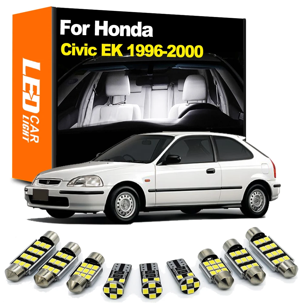 Zoomsee Interior LED Light Kit For Honda Civic 6 VI EK EK3 EK4 EK9 1996 1997 1998 1999 2000 Car Indoor Bulb Trunk Reading Canbus