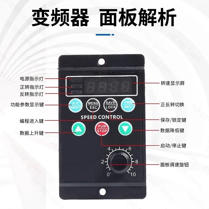 T13‑750W‑12‑H Frequency Converter Motor Speed Controller for 380V Three‑phase Electric Motor