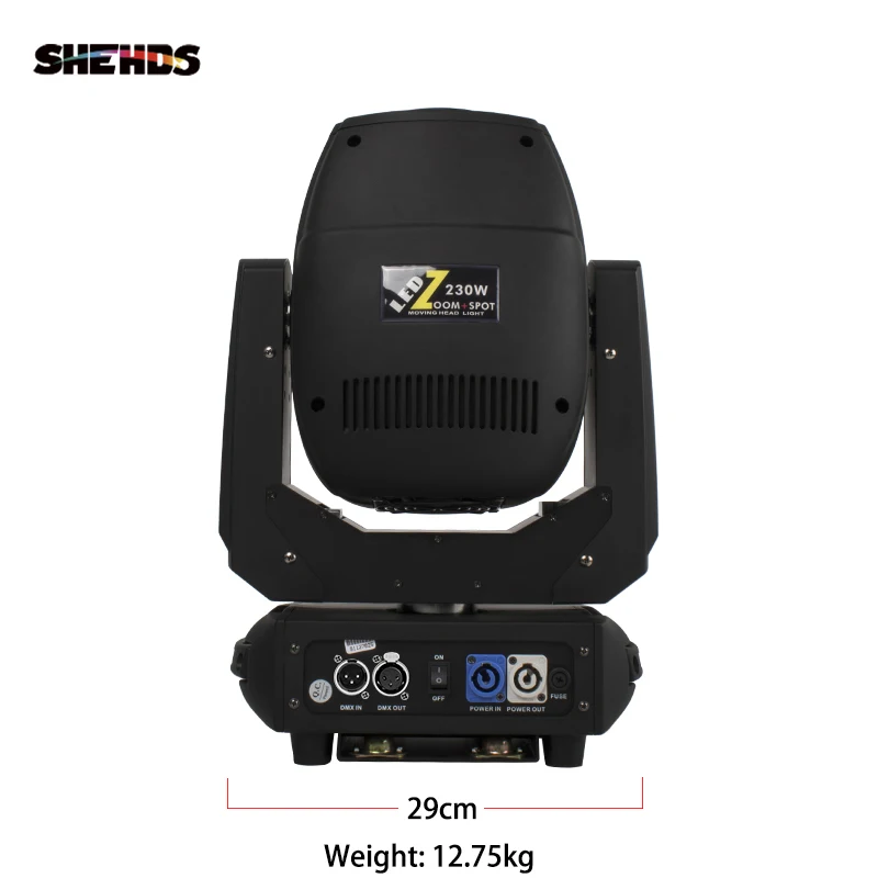 SHEHDS 230W LED Spot Zoom Moving Head Lyre Focus 6/18 Channel DMX DJ Disco Party Bar Dance Stage Equipment