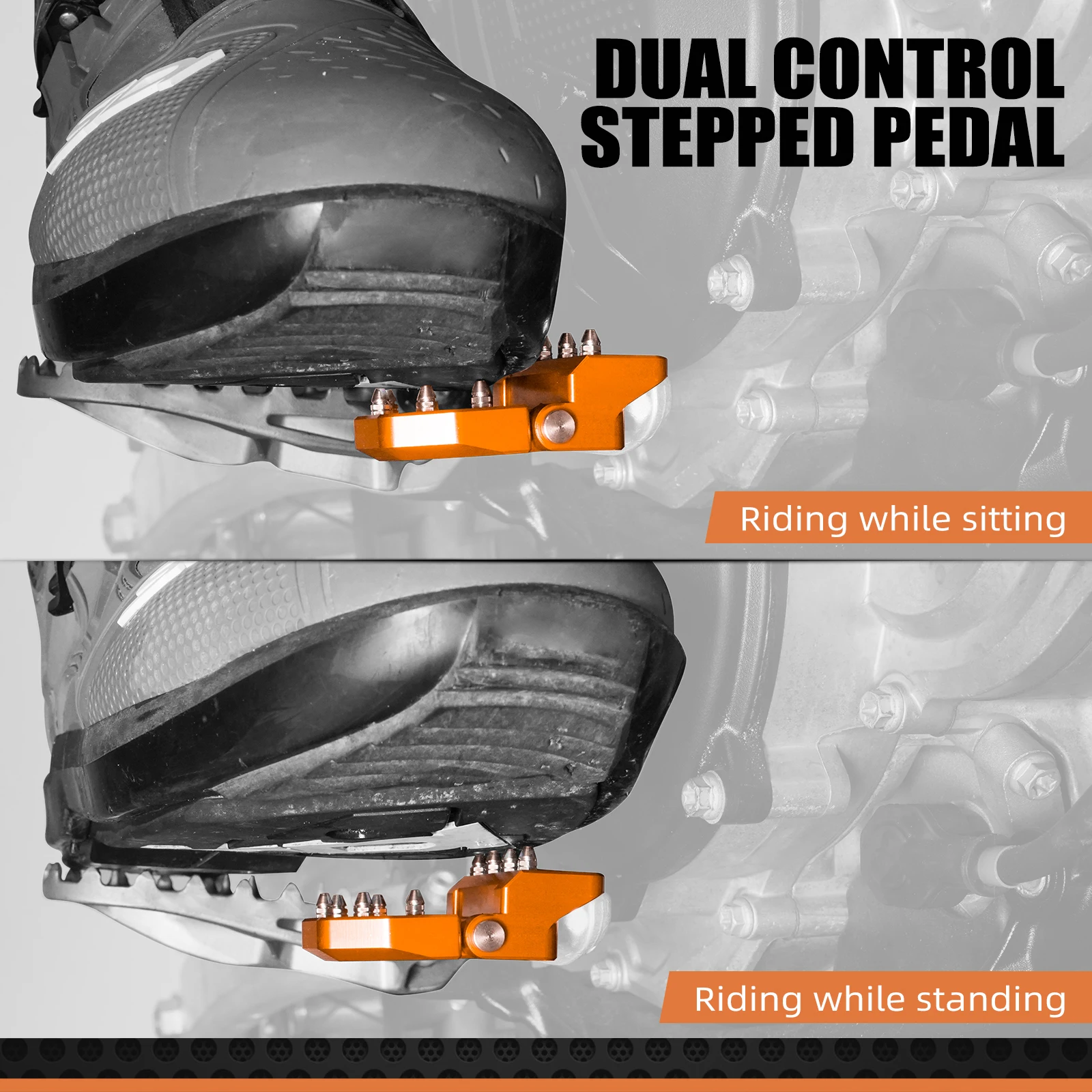 NICECNC ل KTM EXC 300 2017-2024 التحكم المزدوج للطي بدال فرامل تلميح EXCF 350 EXC 450 SX 125 SXF 250 SXF 450 XCW TPI ستة أيام