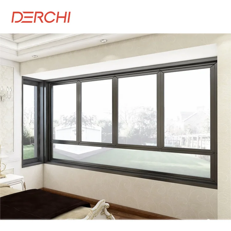 Modern Villa Heat Insulation Double Glazed Aluminium Sealing Sliding Window