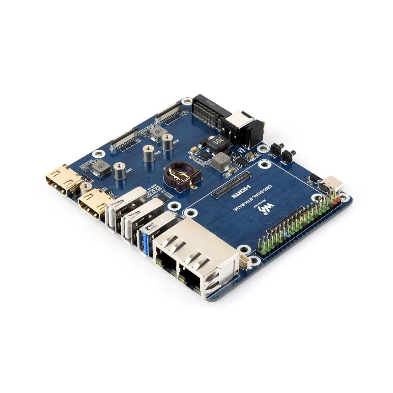 

Waveshare CM5-DUAL-ETH-BASE, базовая плата с двумя портами Gigabit/2.5G Ethernet для Raspberry Pi CM5. Два порта Ethernet RJ45, поддержка двух 4K-дисплеев.