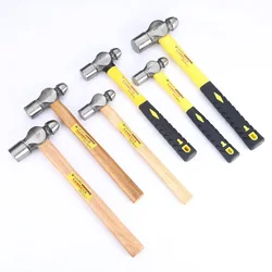 Round headed iron hammer rubber handle round headed nail hammer high carbon steel striking hammer stone laying manual tool