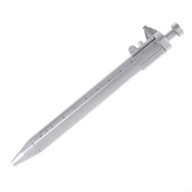 Q81C Plastic Ballpoint Pen Vernier Caliper Ruler Multifunction 2in1 Gel Pens Rules