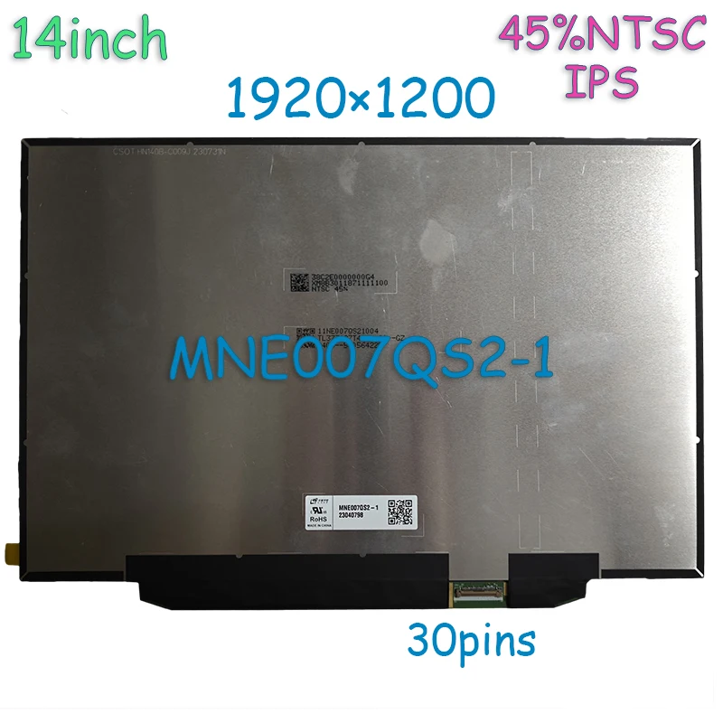 

14.0" MNE007QS2-1 1920×1200 IPS eDP 30 pins 60Hz 45%NTSC Laptop Screen