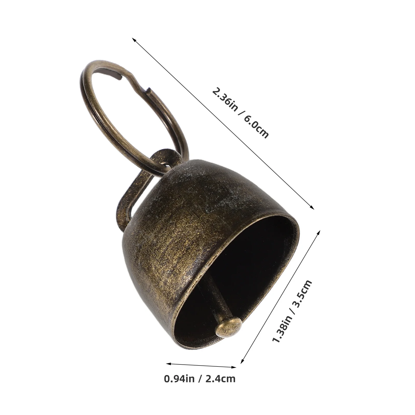 10 قطعة أجراس البقرة المعدنية: حديد عتيق محمول باليد لمزرعة رعي الحيوانات حديقة الدقات حفلة عيد الميلاد الأحداث الرياضية التشجيع