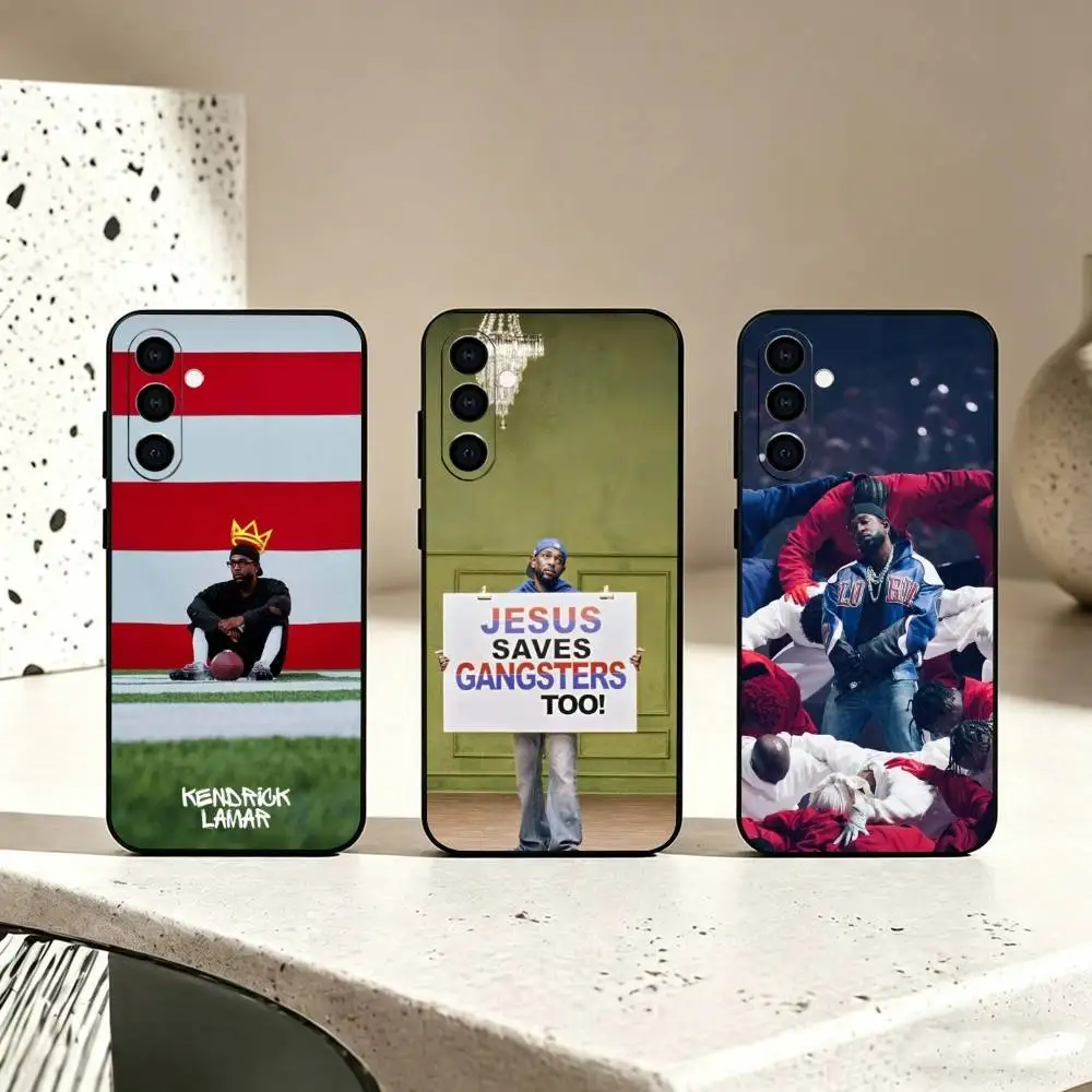 R-Rapper K-Kendrick Lamar Phone Case For Samsung Galaxy A73,A72,A71,A70,A53,A52,A51,Soft Silicone Black Cover