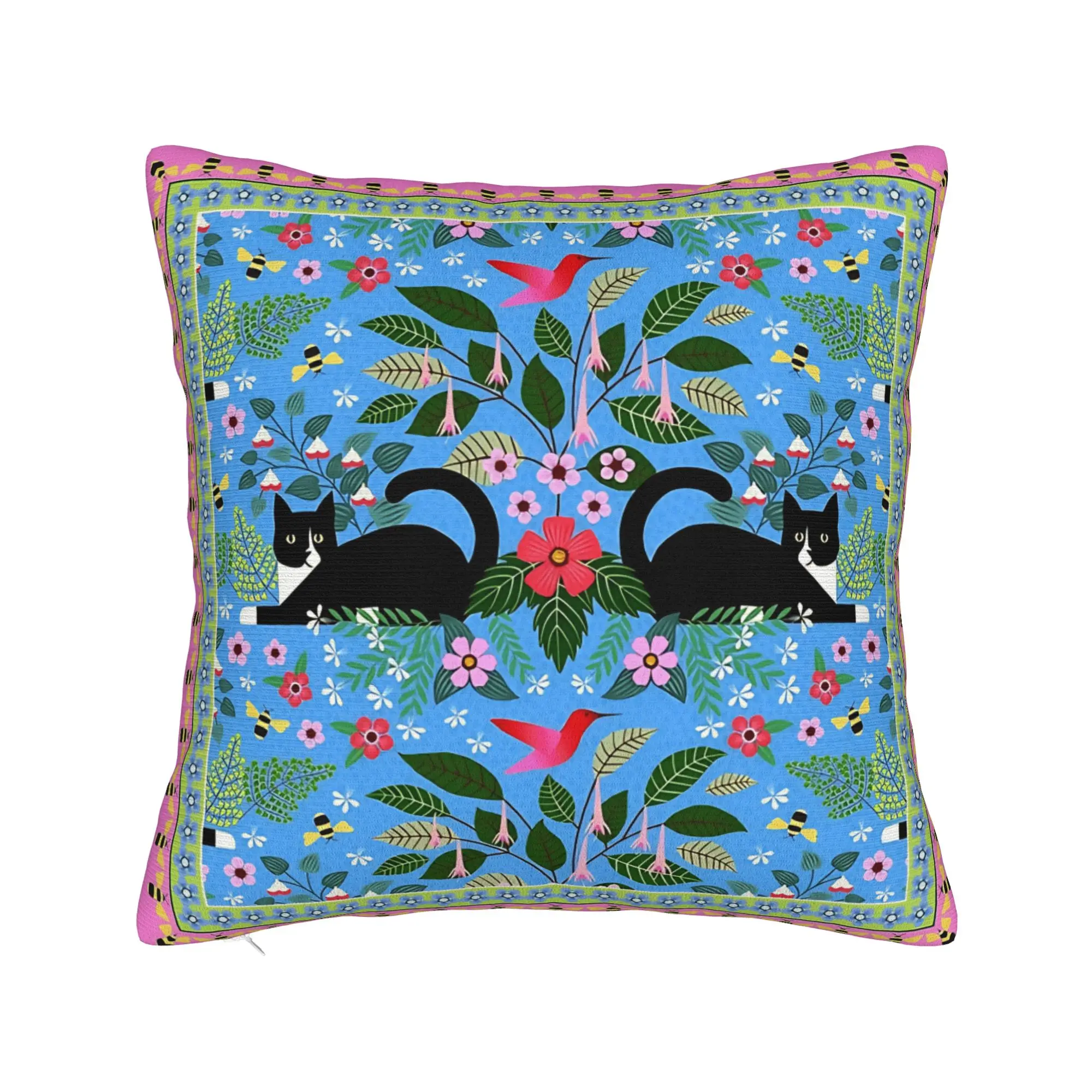 Black Cat Pillow Case  Morden Pillow Cover Graphic Pillowcases For Chair Sofa Home Decor