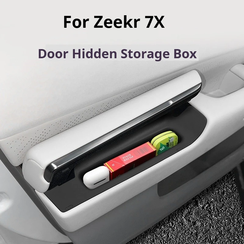 

Для ZEEKR 7X дверь автомобиля силиконовый скрытый ящик для хранения скрытый ящик для хранения подлокотник дверной органайзер для уборки аксессуаров для интерьера