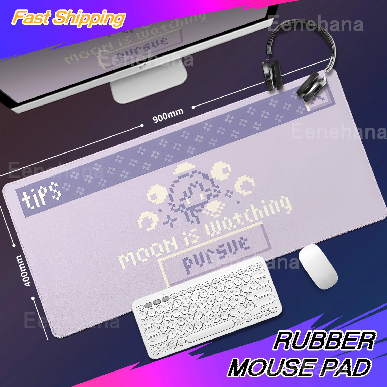 HD Pixel Game Pop-up Window Gaming Accessories Kawaii Personality Office Computer Desktop Mat Large Keyboard Mouse Anti Slip Pad