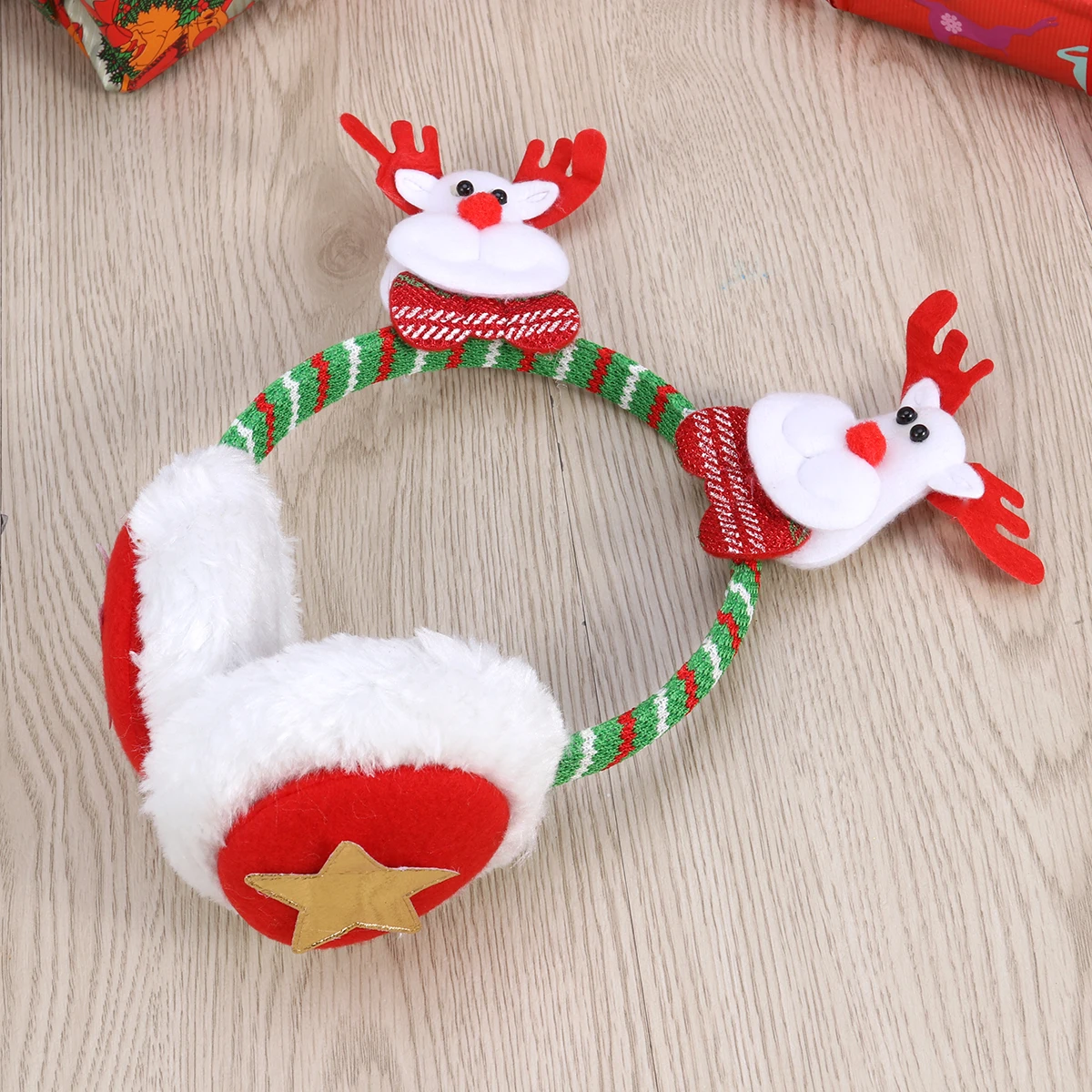 الأيائل يفشل عيد الميلاد تدفئة الأذن للبالغين الشتاء الأذن يغطي المضادة للانزلاق فروي عطلة حزب هدية أغطية الرأس التبعي #3