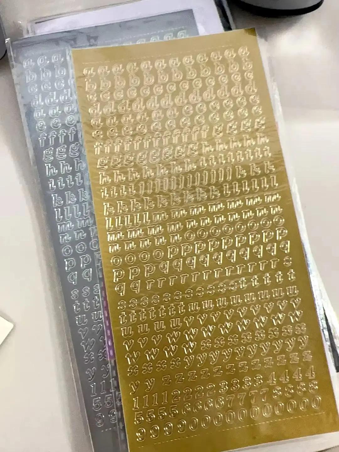 1pcs English letter Digital Decorative Gold Sticker Scrapbooking diy Label Diary Korean Stationery Album Journal Planner