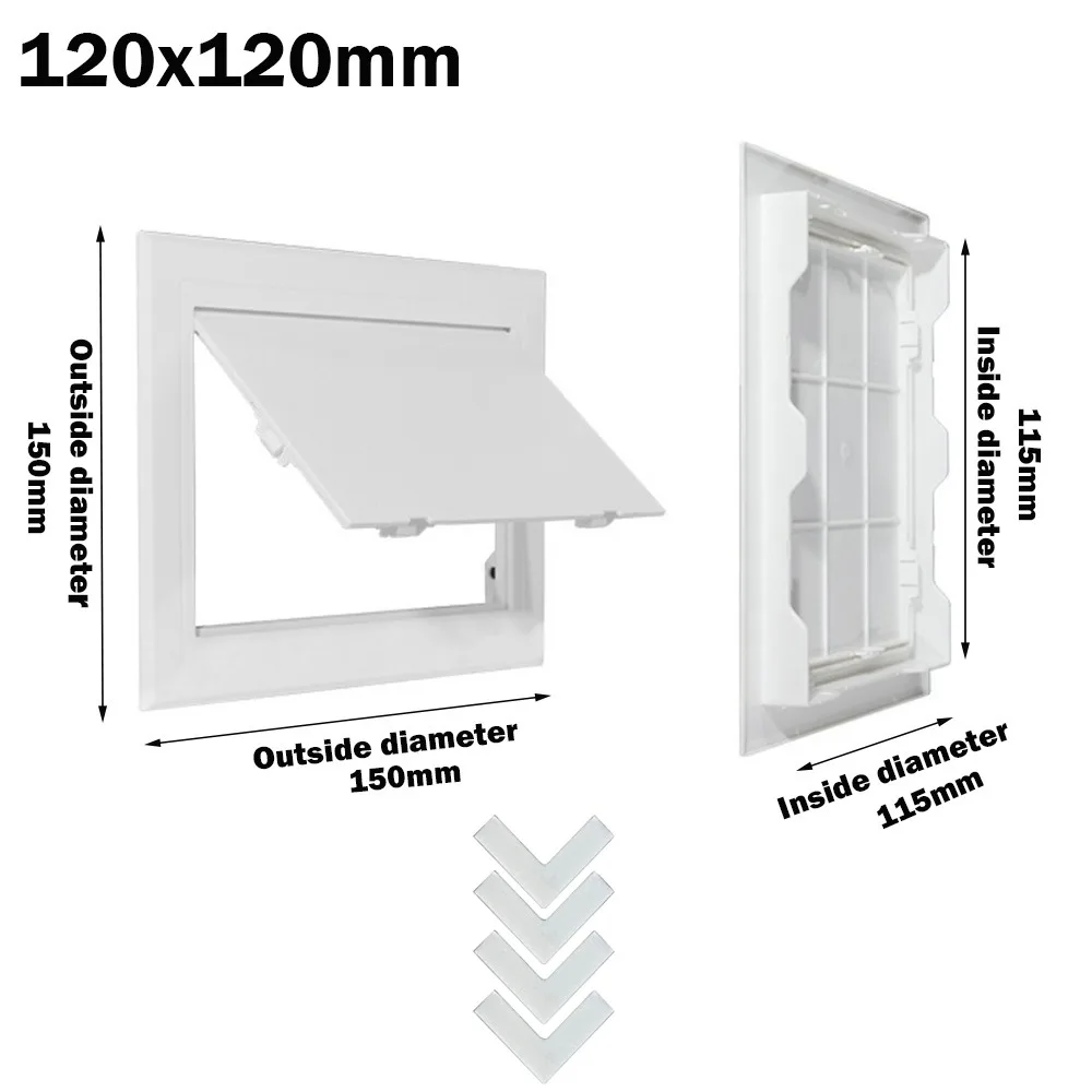 Inspection Port White Access Panel Door Plastic Removable Inspection Hole Hinged Access Hatch Doors Wall Ceiling
