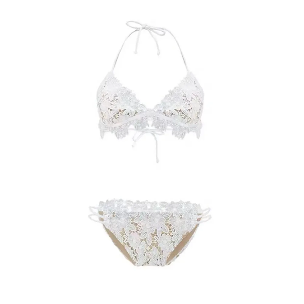 بيكيني ثلاث نقاط مثير ملابس السباحة انقسام المؤنث يشعر حزام مطبوعة الملابس الرياضية ذات الصلة بالمياه