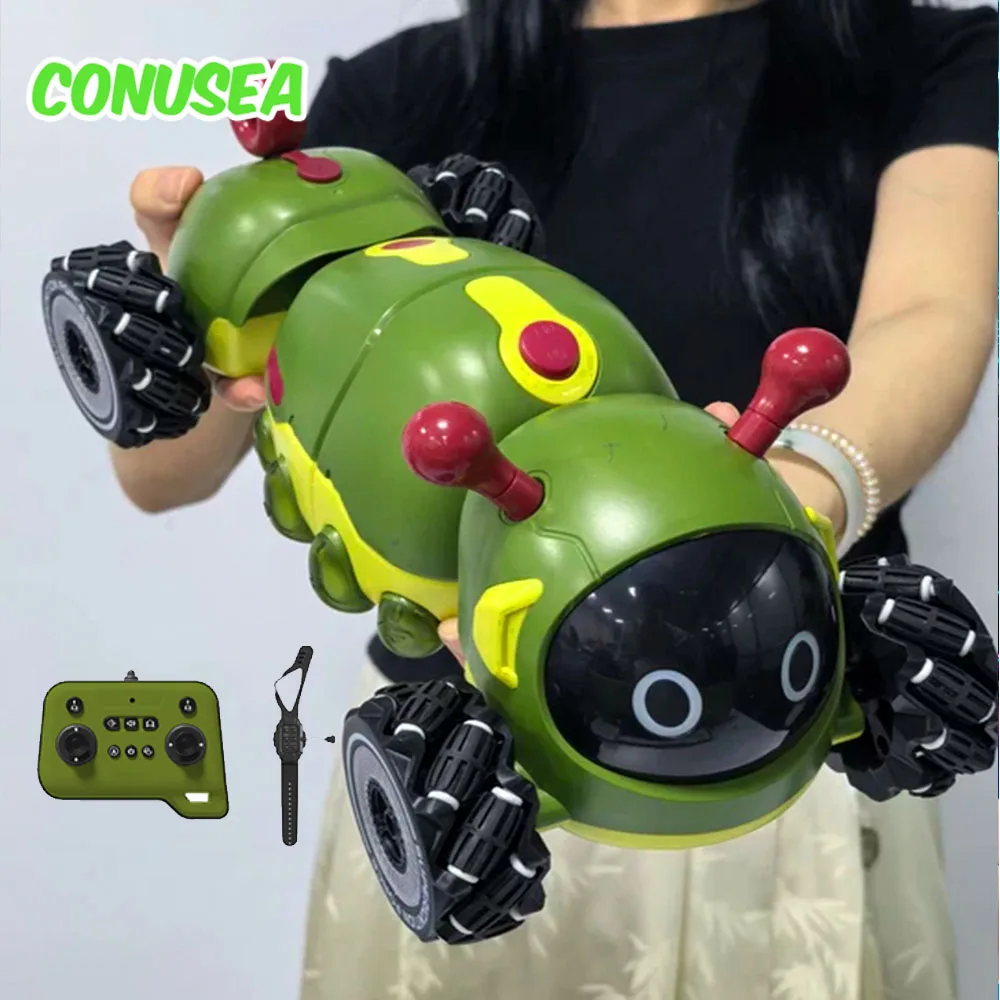 RC昆虫ロボットおもちゃ 2.4Gリモコンカー 4WDスタントカー ドリフトレーシングカー スプレーライトサウンド付き 男の子向けおもちゃ 子供向けギフト