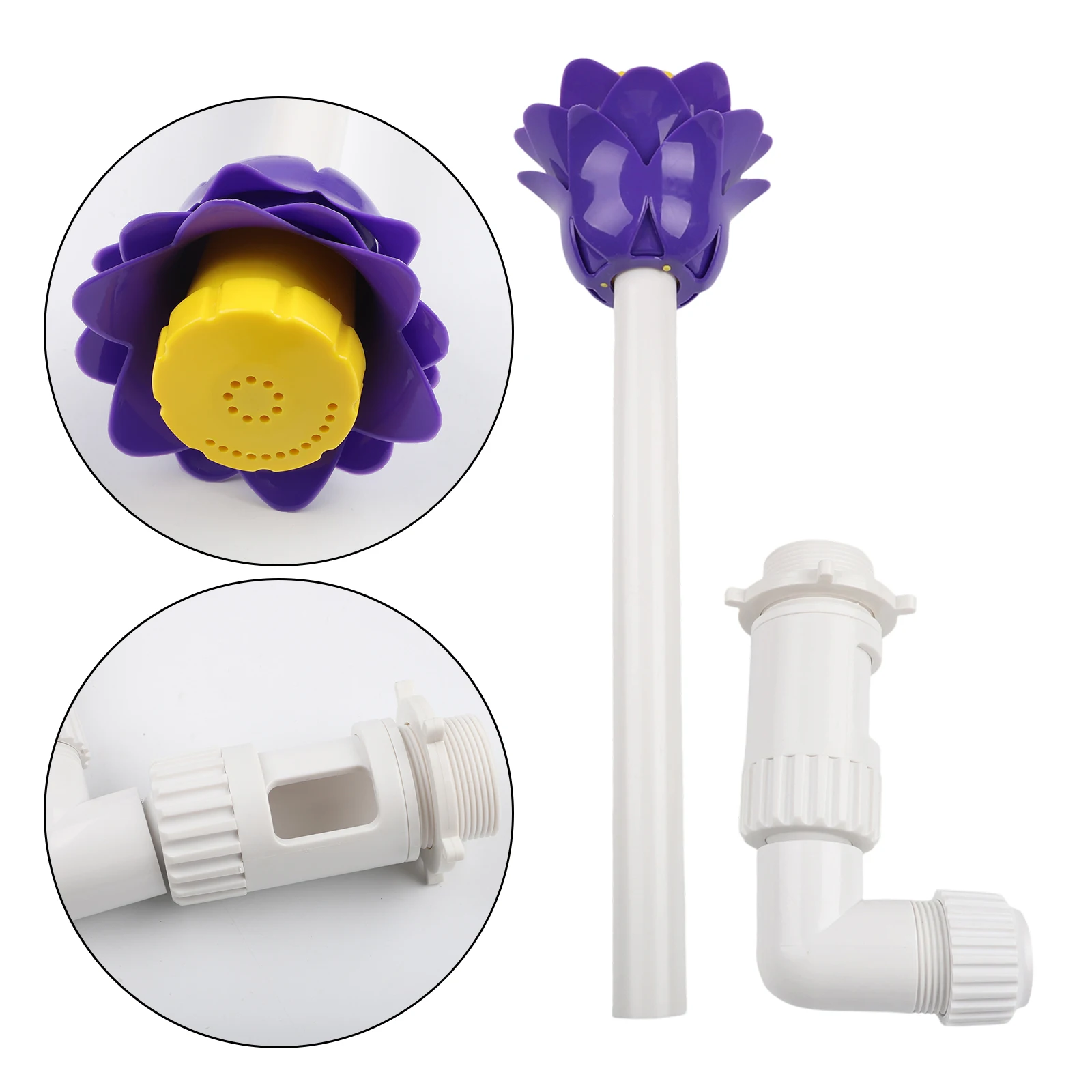 Adjustable Sprinkle Distance for Flower Shape Waterfall Fountain for Swimming Pools and Garden Ponds Outdoor Water Spray Feature