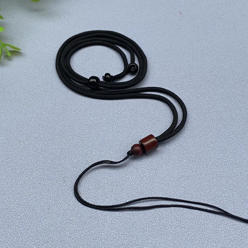 10pcs Long Black Braid Wax Cord DIY Pendant Necklace Knot Sliding Cord For Jewelry Making Findings