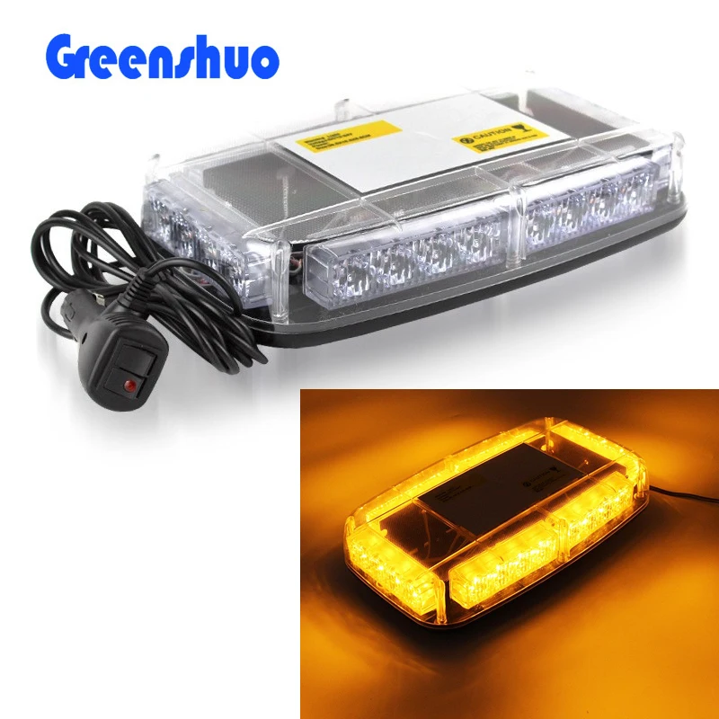 Greenshuo LED Roof  Strobe Beacon Lights 10-30V Warning Road Safety Accessories for Car