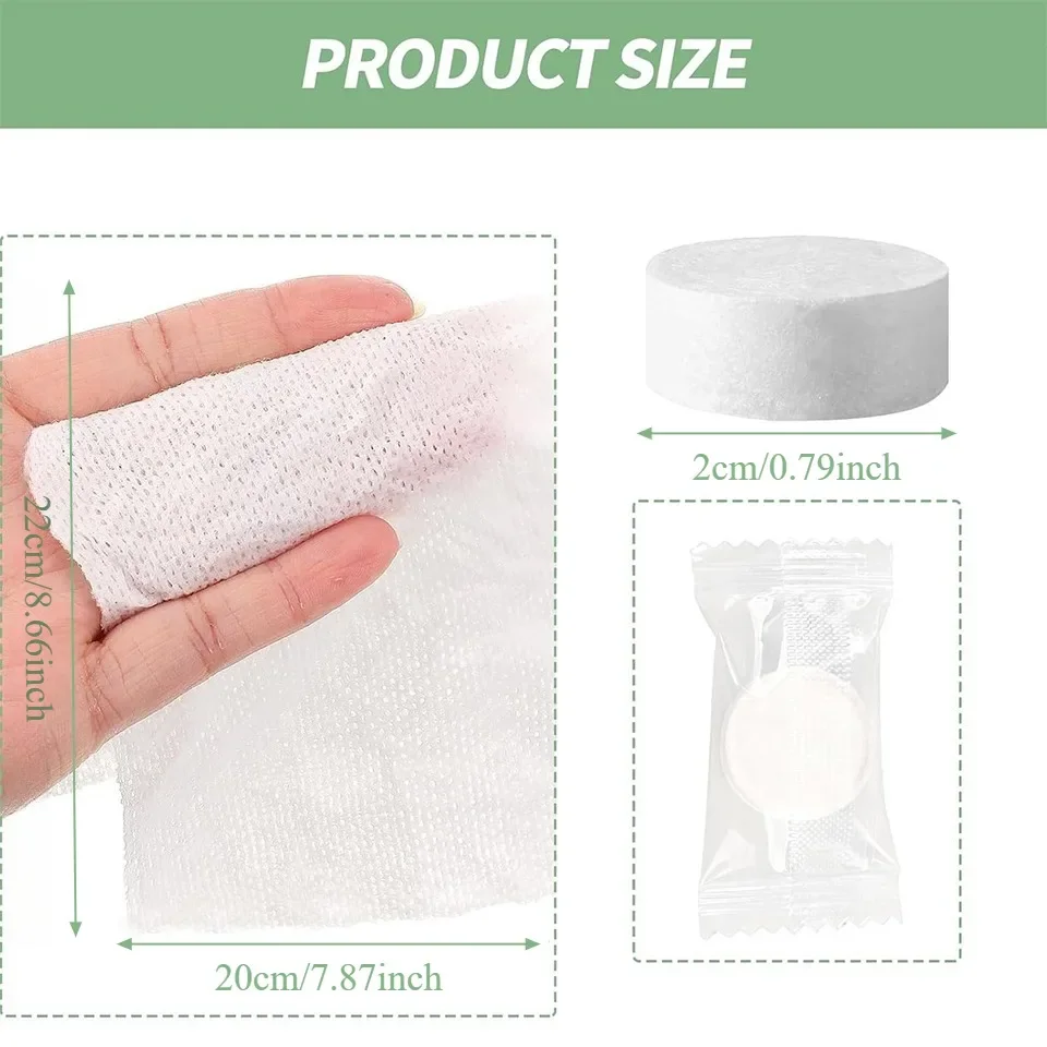 50/100PCS Compressed Towels Disposable Face Towels Portable Travel Washcloths for Camping Outdoor Cleaning Daily Use