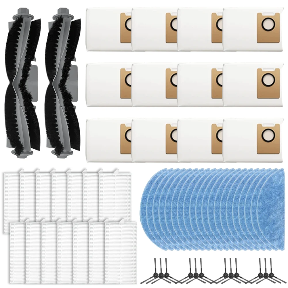 메인 브러시, 사이드 브러시, 필터, 걸레, 먼지 봉투 키트 포함, ECOVACS, YEEDI Y1, PRO PLUS 진공청소기용 먼지 제거 효과