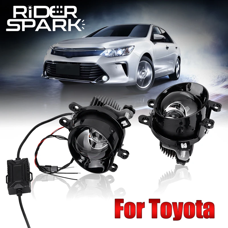 

Bi LED Fog Light Lamps Hyperboloid Projector Lens PTF Tuning 30000LM 80W Assembly For Toyota Corolla Avensis Camry/Suzuki/Lexus