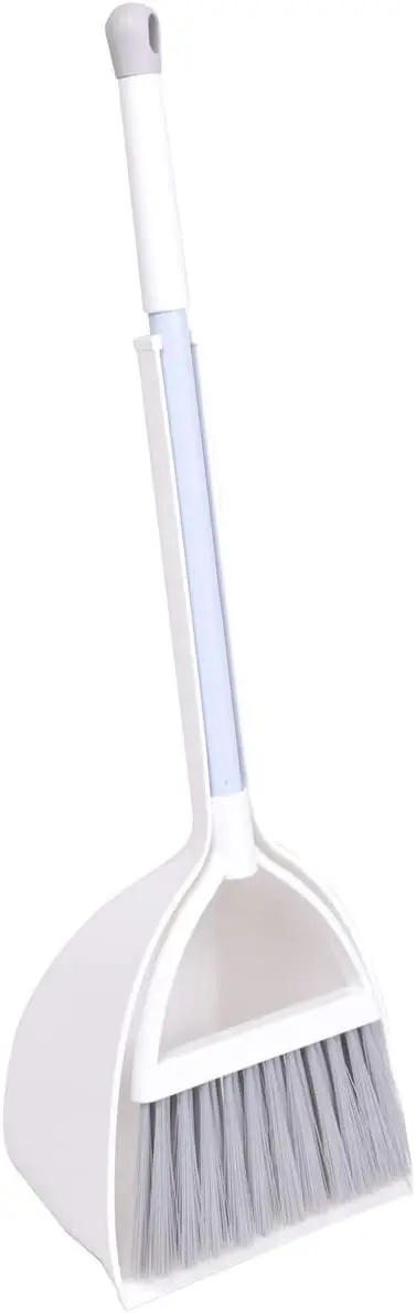 

Mini Broom & Dustpan Set for Kids, White/Gray, Perfect for Small Messes