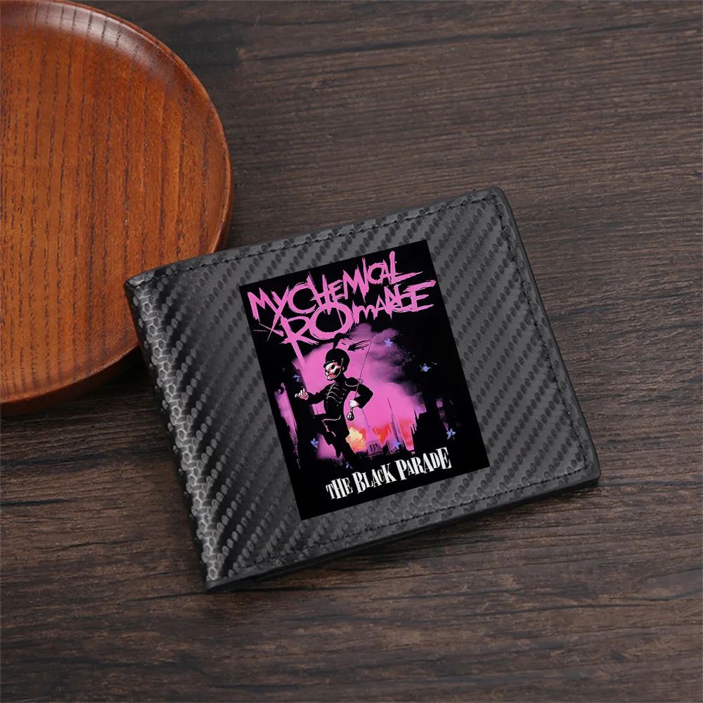 Band logo marching man black silhouette parade Men's Wallets Simple Business Modern Stylish Printing Design Gifts For Father Boy