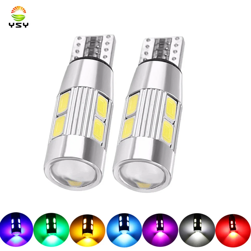 

2PCS Car Styling Car Auto LED T10 Canbus 194 W5W 10 SMD 5630 LED Light Bulb No Error LED Light Parking T10 LED Car Side Light