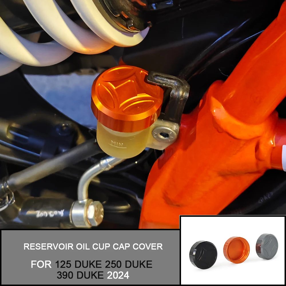 For 390 Duke 125 Duke 250 Duke 2024 Motorcycle Rear Brake Fluid Pump Reservoir Oil Cup Cap Cover Rear Brake Fluid Reservoir