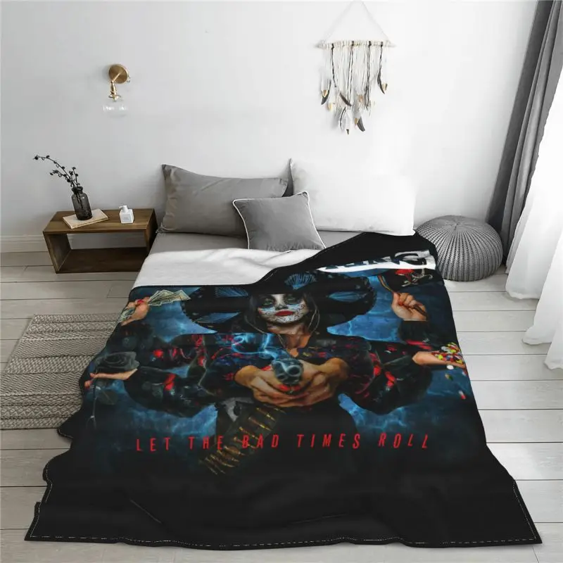 The Offspring-Let The Bad Times Roll Blanket Shaggy Classic Four Seasons Bedding Supply Mechanical Wash