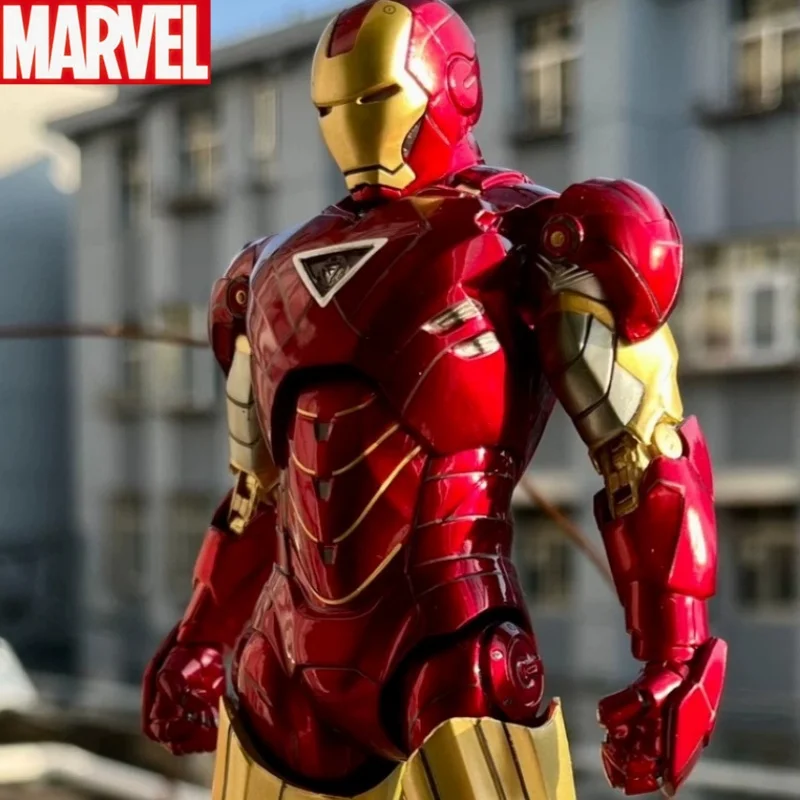 Marvel 15cm Official Iron Man 1/12 Iron Man Mk6 Assembly Can Do Hands-On Model Adornment Fashion Toy Model Back To School Anime