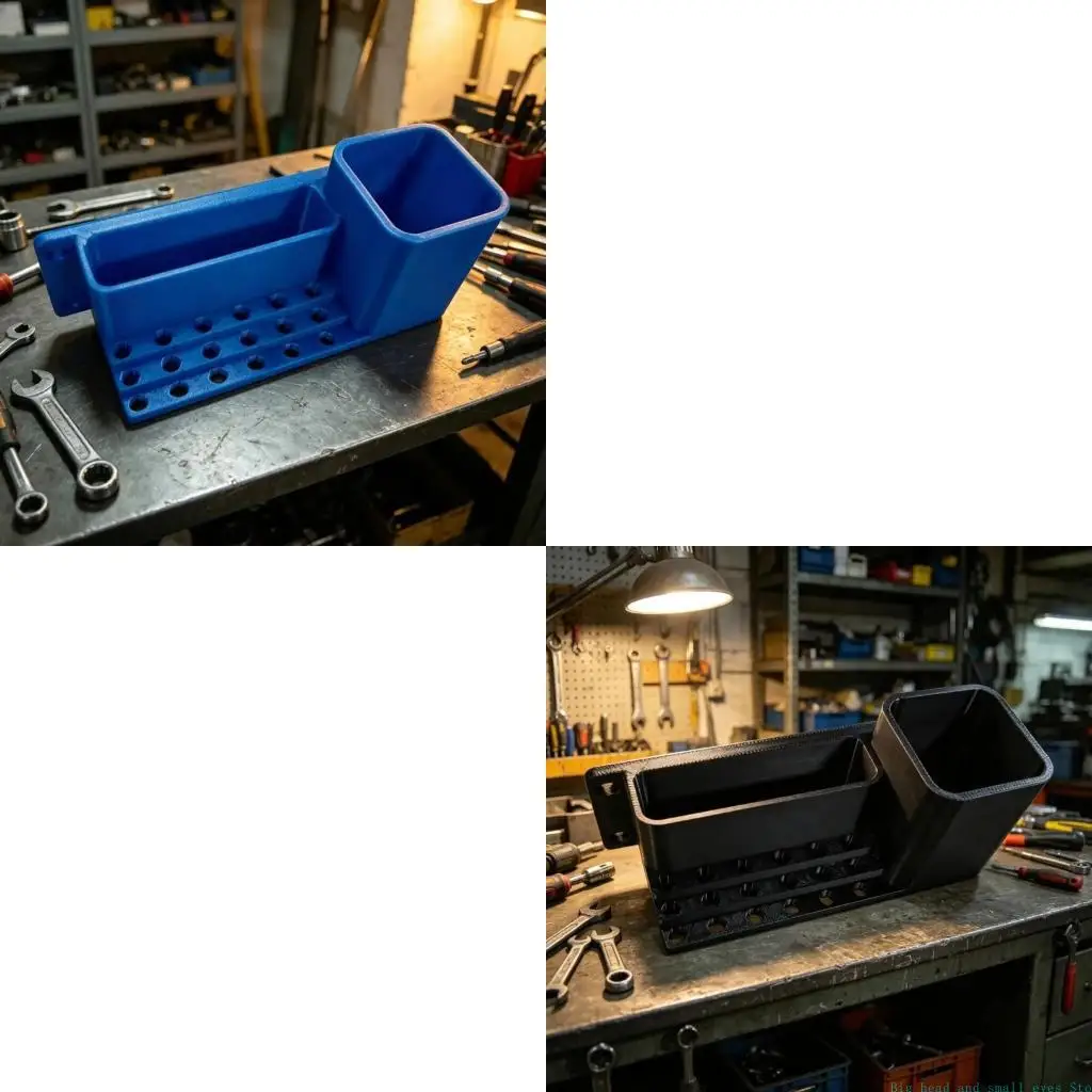 581C Garage Bit Box with Upright Cup and Long Tray for DIY Work Areas