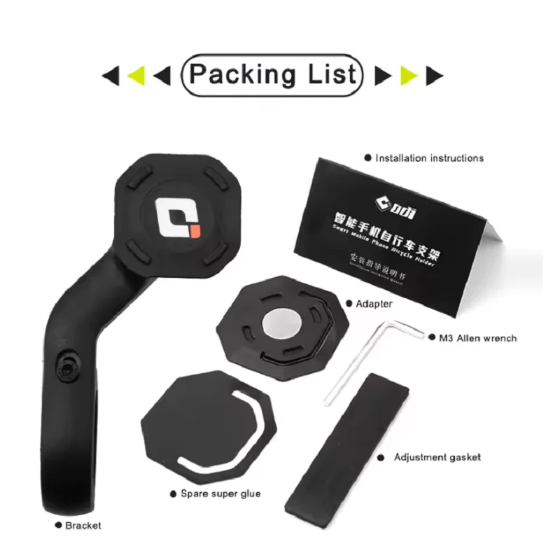 ODI PH-01 Magnetic Riding Phone Holder Quick Release Motorcycle Bicycle Bracket for MTB/Road Bike Navigation General Phone Ho