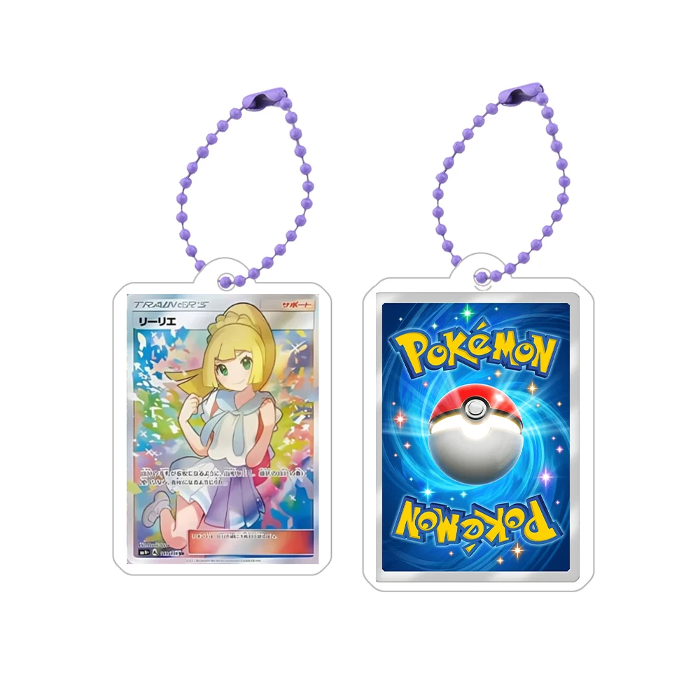 Pokemon Acerola Key Chain Lillie Iono Red Lisia Misty Ptcg Diy Acrylic Action Toy Figures Anime Game Collection Key Chain