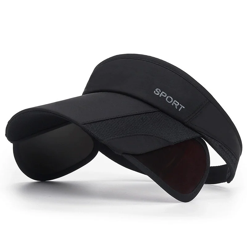 Women's hats with a pull-out brim, summer sun visor, a retractable brim for face protection, a Korean-style large-brim cycling