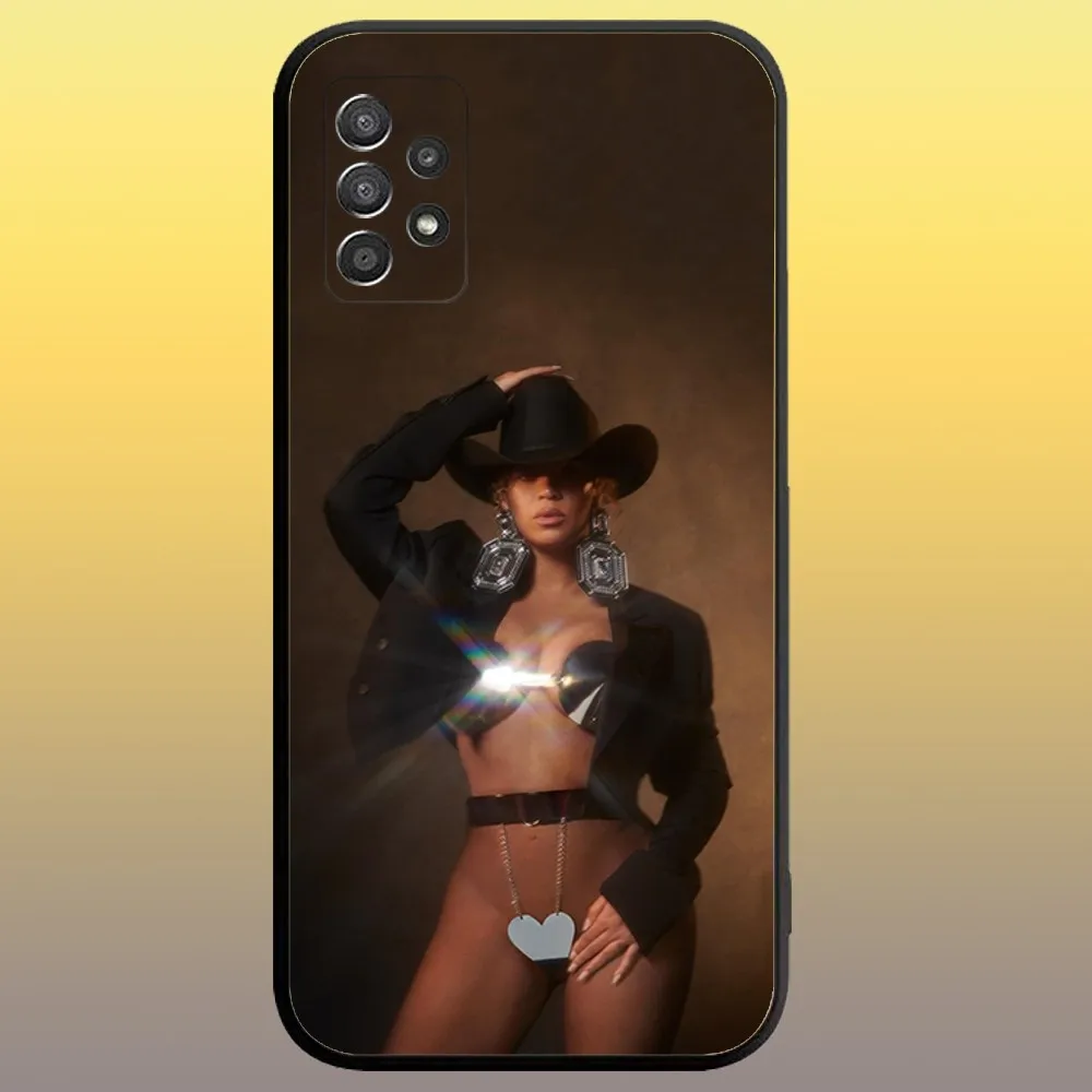 Beyonce COWBOY CARTER Phone Case for SamsungA 91,80,73,72,71,70,53,52,51,42,41,40,32,31,30,22,21,20,13 S 4G 5G Soft Black Case