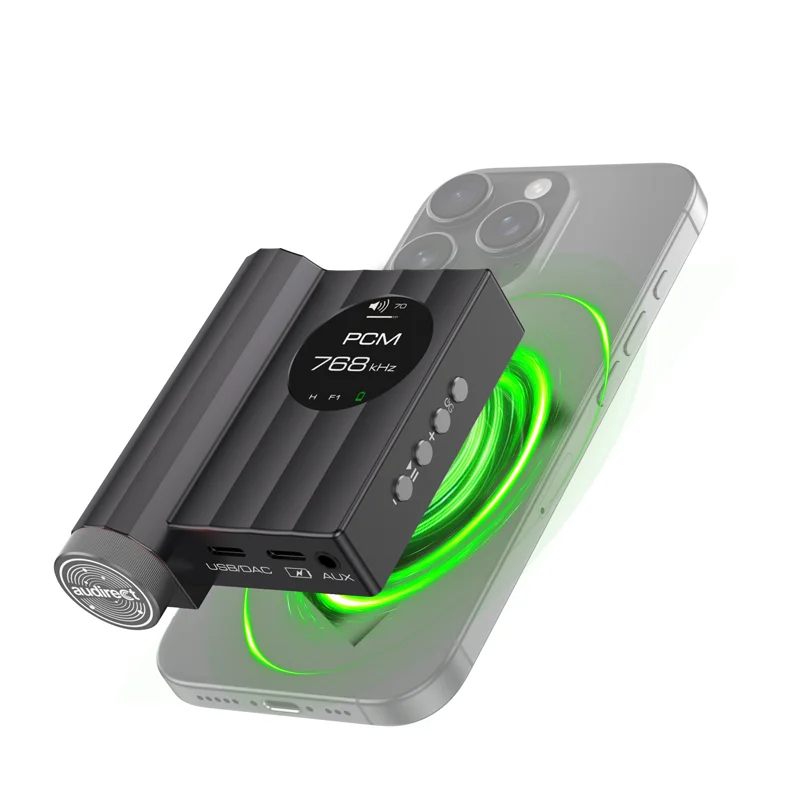 AUDIRECT Team 1 المغناطيسي المحمولة DAC/AMP مضخم ضوت سماعات الأذن سطح المكتب الصغير ضياع المجمعة فك ES9281AC PRO رقائق PCM768